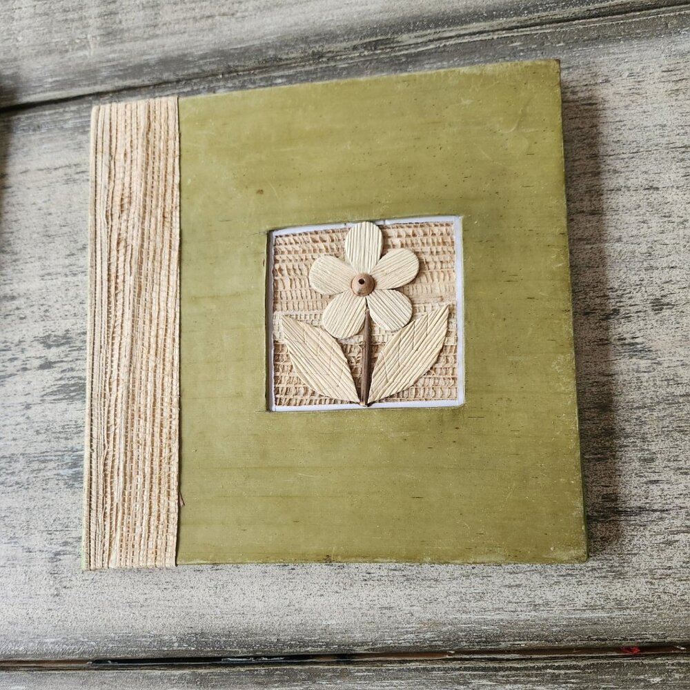 Journal, Green Wood Flowers, Parchment Paper New